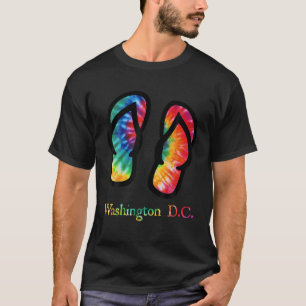 Washington D C Flip Flops Gefärbte Krawatte T Shir T-Shirt