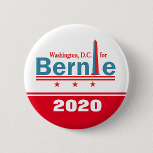 Washington, D.C. für Bernie 2020 Button