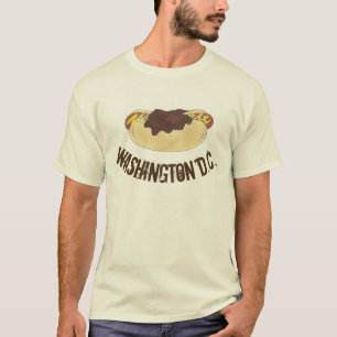 Washington D.C. Half Smoke Sausage Chili Hot Dog T-Shirt