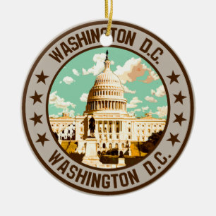 Washington D.C. Keramik Ornament