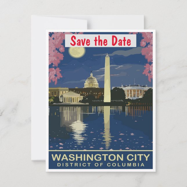 Washington D.C. Save The Date (Vorderseite)