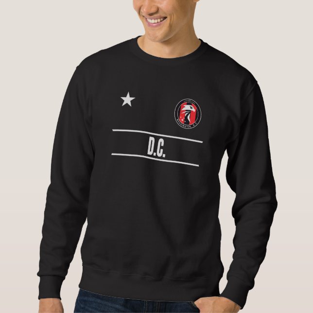Washington D C Soccer Jersey Eagle Stripes Fan Sweatshirt (Vorderseite)