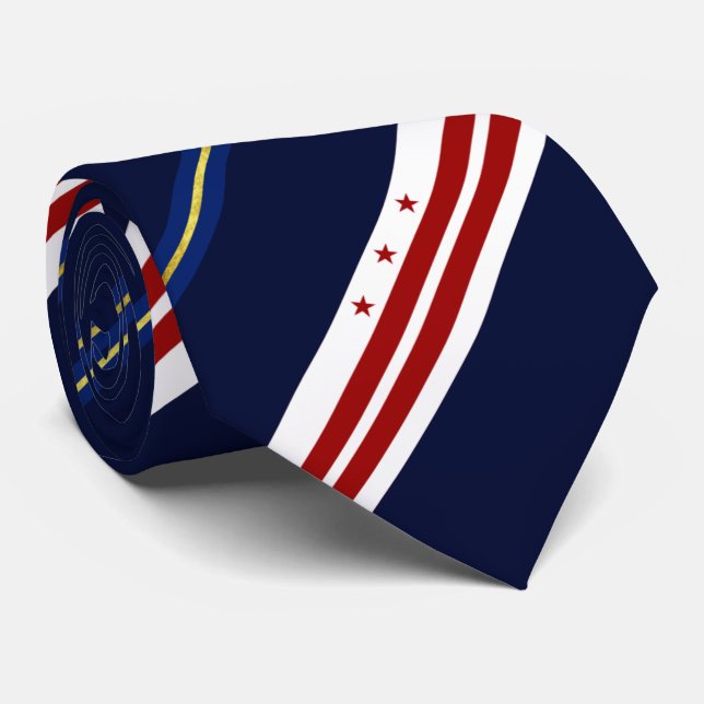 Washington D.C. Stadtflagge Neck Tie Krawatte (Gerollt)