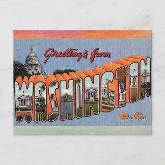 Washington D.C. Vintage Reise Postkarte