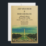 Washington D.C. Wedding Invitation DC Vintag Einladung<br><div class="desc">Eine einzigartige Vintage Hochzeitseinladung aus Washington D.C. mit unzähligen Charme aus der Mitte des Jahrhunderts mit dem Washington Denkmal. Feiern Sie Ihre Washington D.C. Hochzeit in Urlaubsort mit diesem netten Retro Washington D.C. Hochzeit einladen.</div>