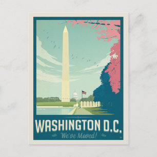 Washington, D.C. Wir haben uns bewegt Einladungspostkarte
