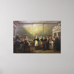 Washington, das seine Kommission John Trumbull Leinwanddruck