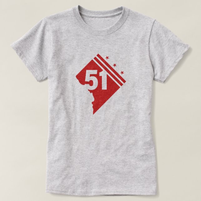 Washington DC 51. T - Shirt der Staatlichkeit (Design vorne)