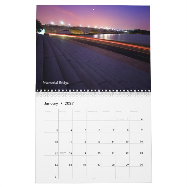 Washington DC-Architektur Kalender (Jan 2027)