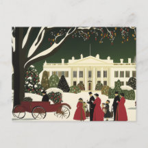Washington DC Art Deco Style Karte White House