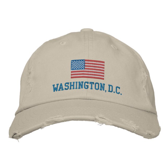 Washington DC Baseball Cap Bestickte Baseballkappe (Vorderseite)
