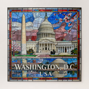 Washington DC Buntglas Wahrzeichen Stadtlandschaft