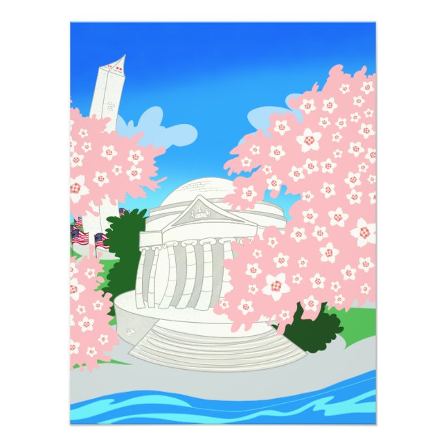 Washington DC Cherry Blüten Fotodruck (Vorne)