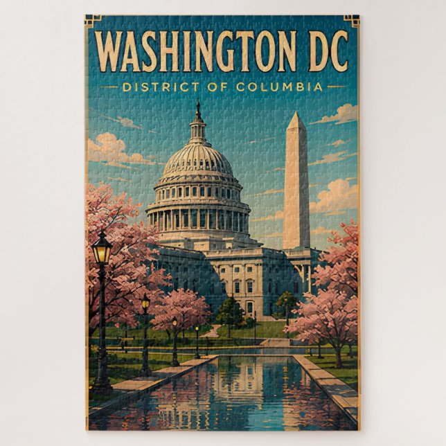 Washington DC Denkmäler und Capitol Skyline (Vertikal)