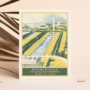 Washington DC Eisenbahn Richtung Capitol Reise Postkarte
