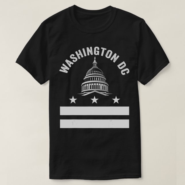 Washington DC Flag Liebe Hauptstadt Hill Souvenir  T-Shirt (Design vorne)