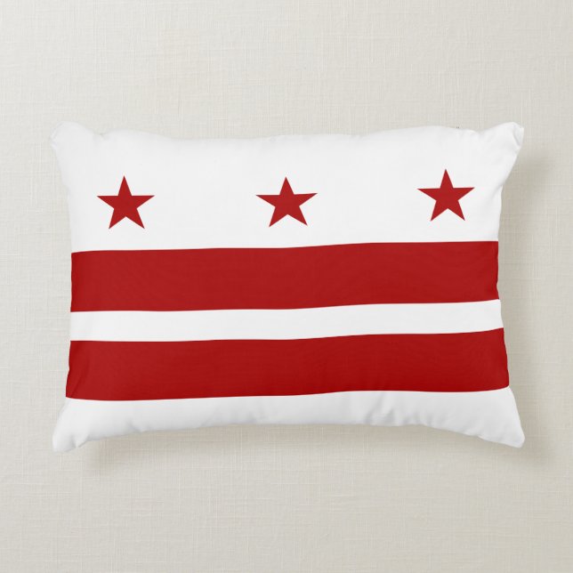 Washington DC-Flagge Dekokissen (Vorderseite)