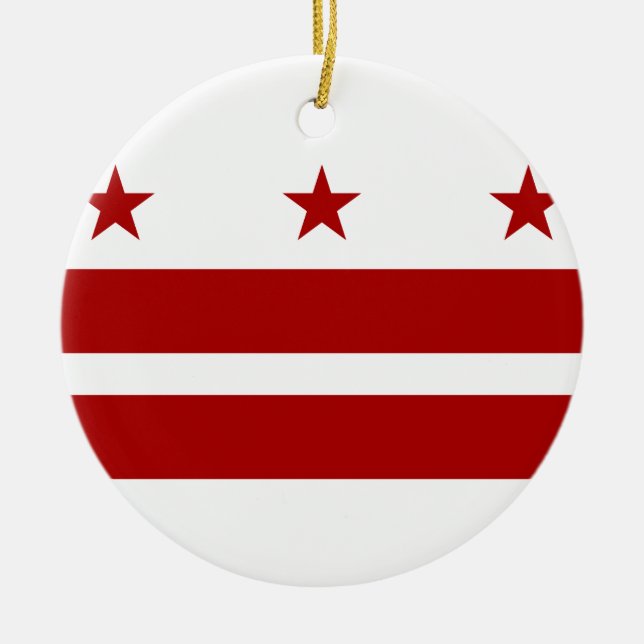 Washington DC-Flagge Keramik Ornament (Vorne)