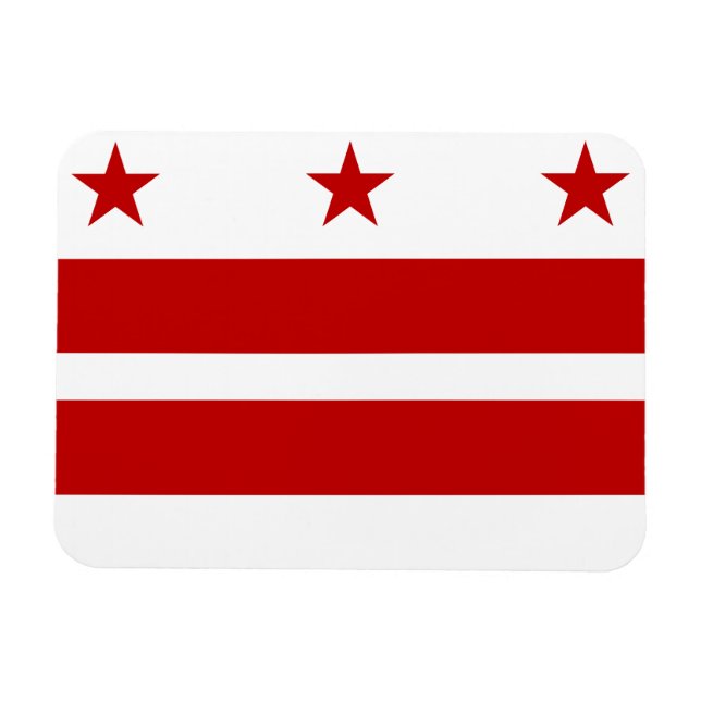 Washington DC-Flagge Magnet (Horizontal)