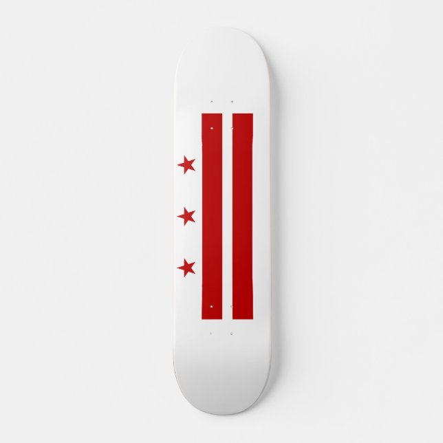 Washington DC-Flagge Skateboard (Vorne)