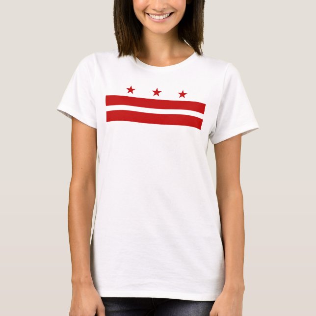 Washington DC-Flagge T-Shirt (Vorderseite)