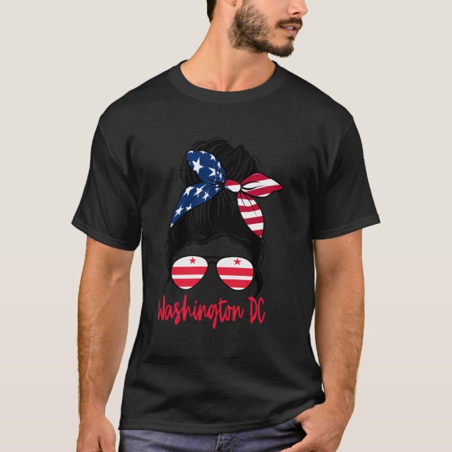 Washington DC Flaggenstaat T-Shirt (Vorderseite)