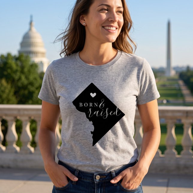Washington DC Geborenes und erhöhtes Staat T-Shirt (Von Creator hochgeladen)