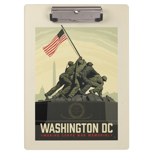 Washington, DC | Gedenkstätte des Marine Corps Klemmbrett (Vorderseite)