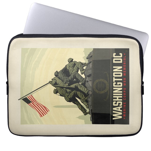 Washington, DC | Gedenkstätte des Marine Corps Laptopschutzhülle (Vorderseite)