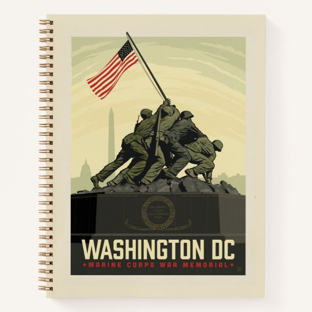 Washington, DC | Gedenkstätte des Marine Corps Notizbuch (Vorderseite)