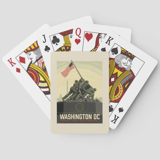 Washington, DC | Gedenkstätte des Marine Corps Spielkarten (Rückseite)