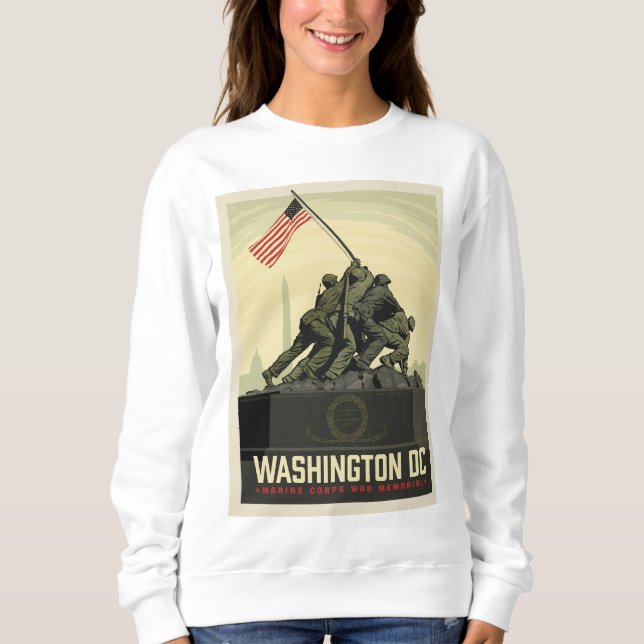 Washington, DC | Gedenkstätte des Marine Corps Sweatshirt (Vorderseite)
