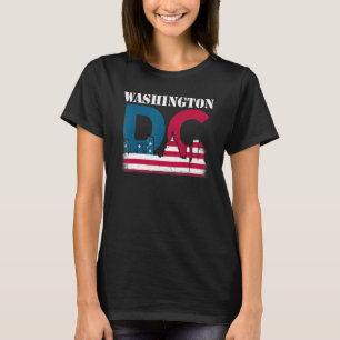Washington DC Hauptstadt Hill American Flag USA Pr T-Shirt
