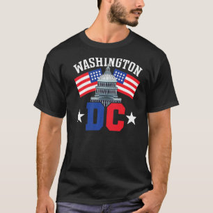 Washington DC Hauptstadt Hill American Flag USA Pr T-Shirt