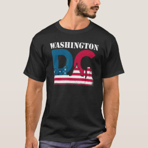 Washington DC Hauptstadt Hill American Flag USA Pr T-Shirt