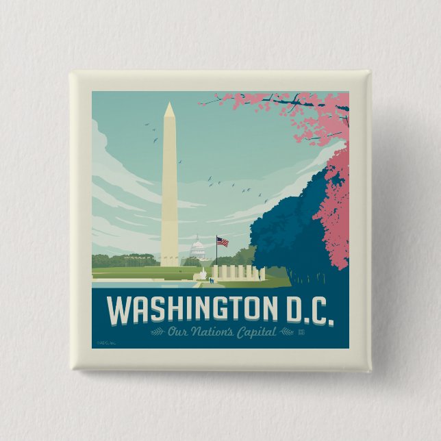 Washington DC | Hauptstadt unserer Nation Button (Vorderseite)