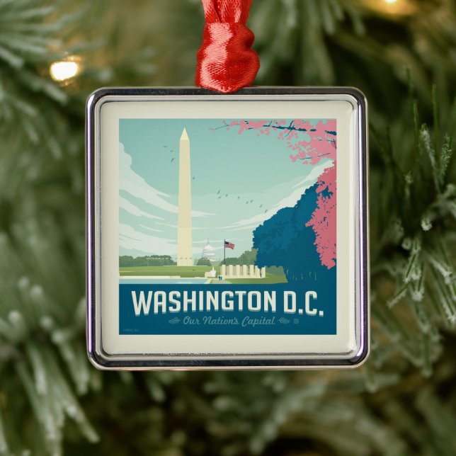 Washington DC | Hauptstadt unserer Nation Ornament Aus Metall (Baum)