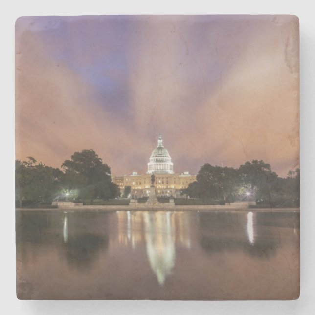 Washington DC, Hauptstadts-Gebäude Steinuntersetzer (Vorderseite)