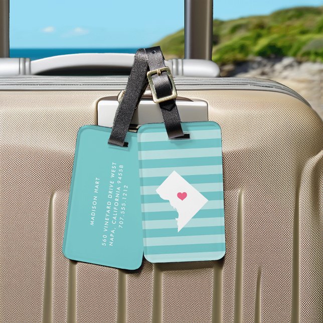 Washington DC Heart | Zuhause Town Gepäckanhänger (Von Creator hochgeladen)