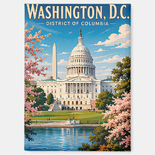 🏛️ Washington DC Kapitol Reiseerinnerung Magnet