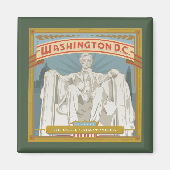 Washington DC | Lincoln Memorial Magnet (Vorne)
