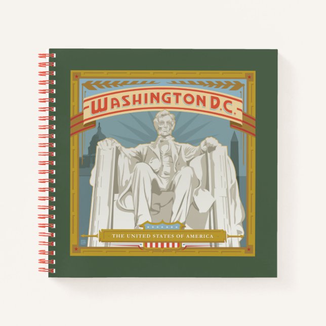 Washington DC | Lincoln Memorial Notizbuch (Vorderseite)