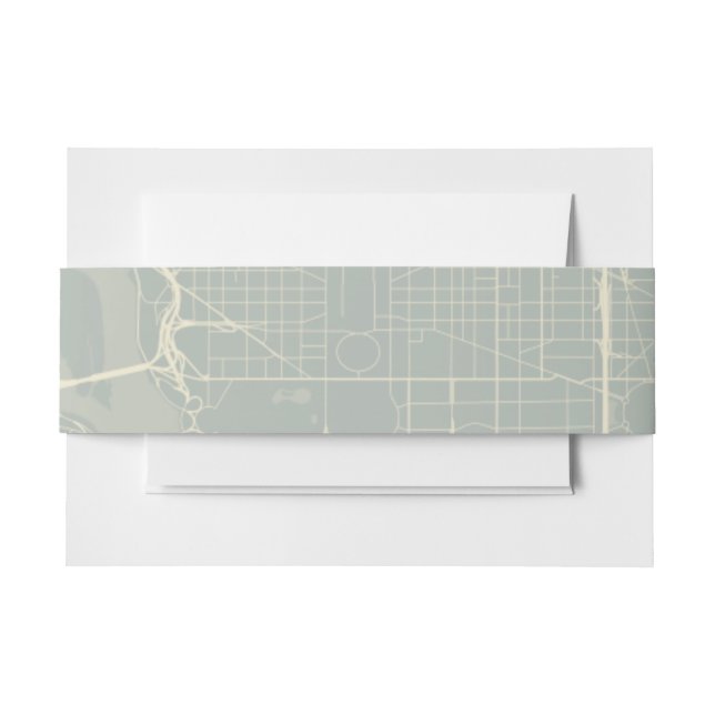 Washington DC Map Wedding Belly Band (Vorderseite Beispiel)