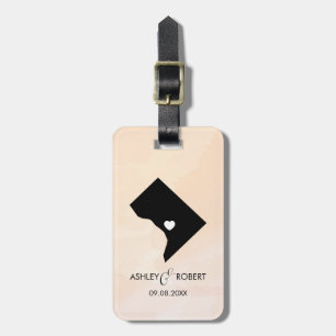 Washington DC Map Wedgegage Tag, Custom Gift Gepäckanhänger