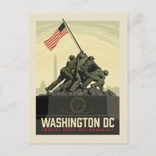Washington, DC   Marine Corps Kriegsdenkmal Postkarte