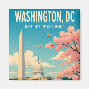 Washington DC Monumente Capitol Skyline Magnet