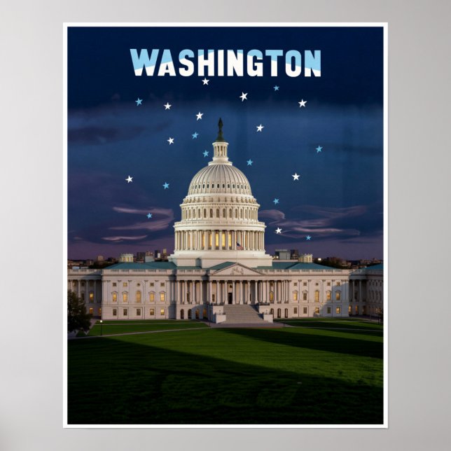 Washington DC Plakat (Vorne)