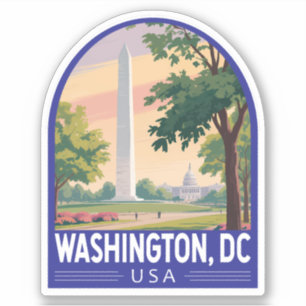 Washington DC Reise Kunst Emblem Aufkleber