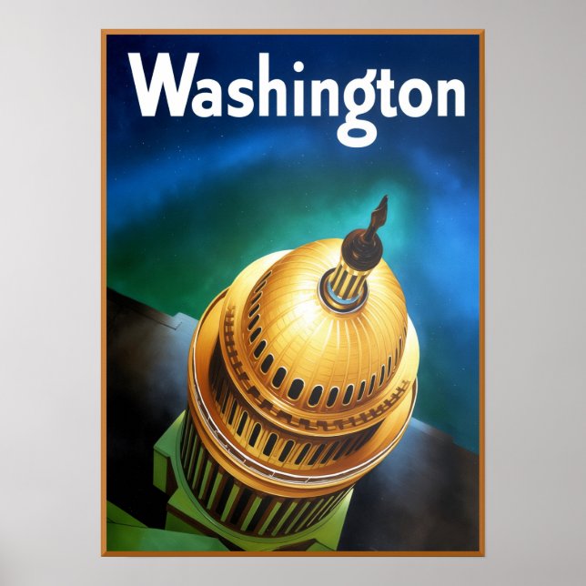 Washington DC Reiseplakat  Poster (Vorne)