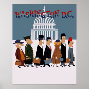 Washington DC Reiseplakat Poster